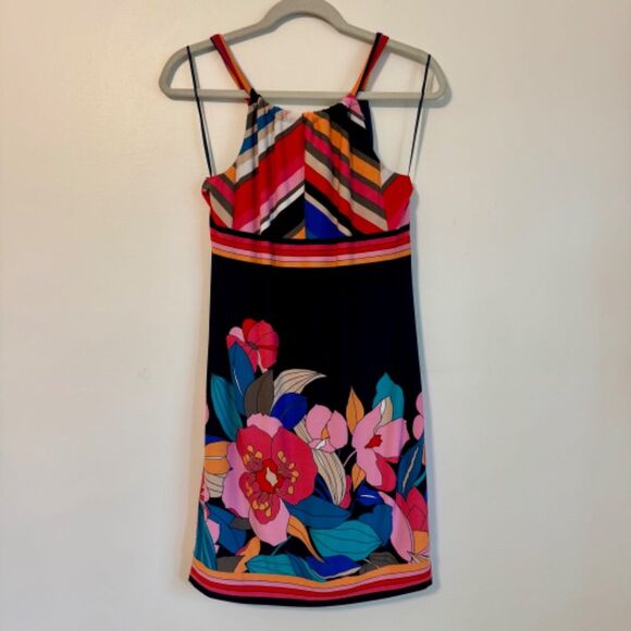 NWT Trina Turk Vacaciones Jet Set Floral Halter Dress | Size XS - Picture 2 of 7